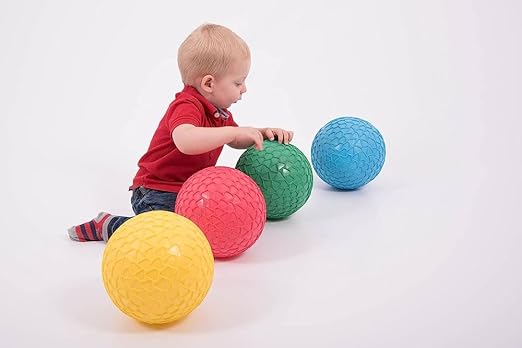 TickiT 75041 Easy Grip Balls - Set of 4 - Learn To Throw & Catch - Tactile Learning Balls, Multicolor