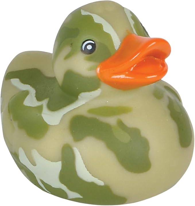 24-Pack Camo Rubber Ducks: Fun Unique Military-Inspired Bath Toys for SUV Ducking or Play - 2 inches