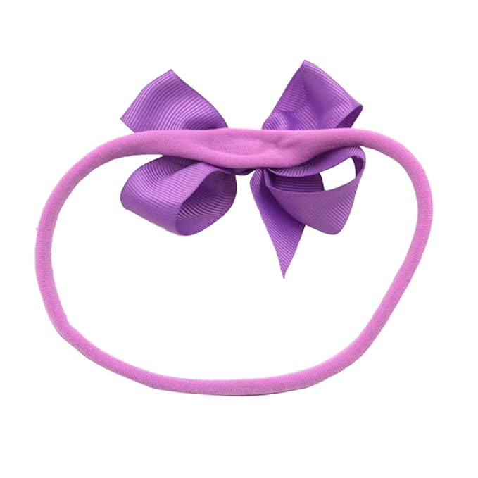 CÉLLOT 40 Colors Baby Bow Headbands 3" Hair Bows Super Soft Nylon Headbands for Baby Girls Infants preemie and Newborn Kids Hair Accessories