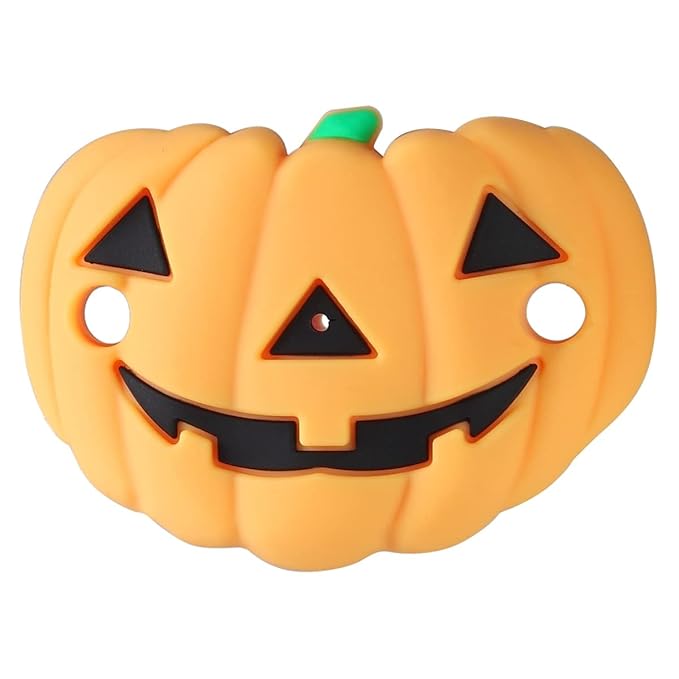 BinaryABC Halloween Pumpkin Baby Pacifier,Halloween Silicone Baby Nipple,Halloween Party Favors Gifts,2Pcs