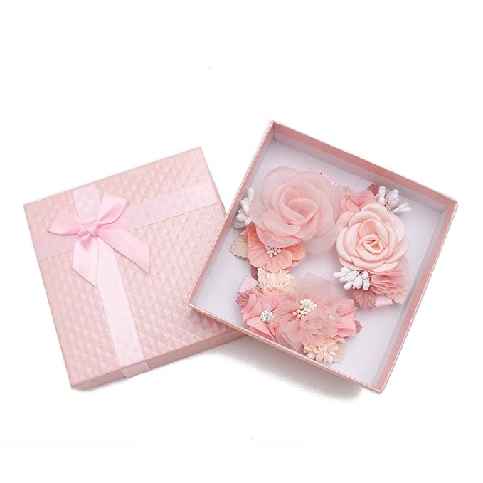 Flower Hair Clip BFNAAgirl Baby Girl Hair Bows Exquisite Hair Accessories Alligator Clips for Infants Toddlers Teen Kids Gift 3pcs/set