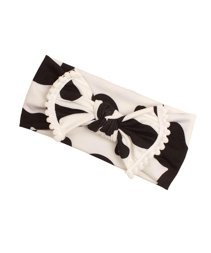 BBTDIN Cow Stria Headband Bow Baby Girl Cow Stria Hair Clip Bows Cow Stria HeadWear BBG37 (A3)