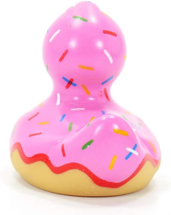 Donut (mini) Rubber Duck Bath Toy by Bud Duck | Elegant Gift Packaging Do not Worry be Happy! | Child Safe | Collectable