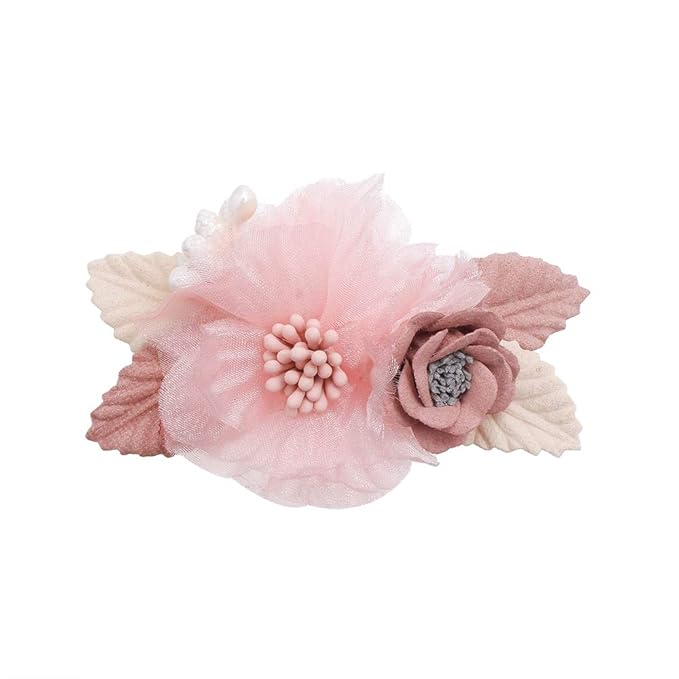Flower Hair Clips Set-Cherrboll 3pcs Floral Hair Bow Accessories for Baby Girl Toddles Teen Gifts