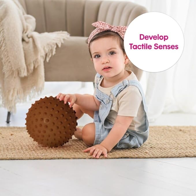 Edushape The Original Sensory Ball for Baby - 7" Baby Ball that Helps Enhance Gross Motor Skills for Kids Aged 6 Months & Up - Vibrant, Colorful and Unique Toddler Ball