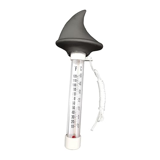 Baoblaze Floating Pool Thermometer Decor Shark Portable Decorative Easy Read Water Thermometer Water Temperature for Baby Bath Shower