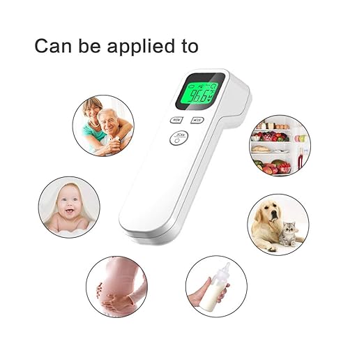 Forehead Thermometer for Adults and Kids, No Touch Digital Infrared Thermometer Temperature Gun, Accurate Instant Reading Fever Alarm 20sets Memory
