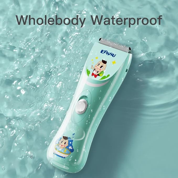 ENSSU Baby Hair Clippers, Lower Noise Haircut Trimmers for Children with Autism and Sensory Sensitivity, Babies Infant Kids Waterproof Hair Cutting Kits