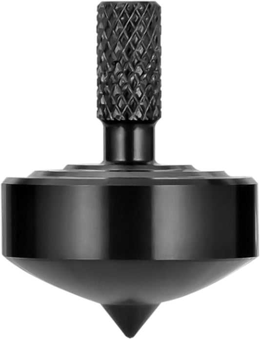 Stainless Steel Spinning Top, Precision Mini Desktop Gyroscope, Kill Time Reduce Stress ADHD Toys, Perfect Balance Gyro (Black Style 2)