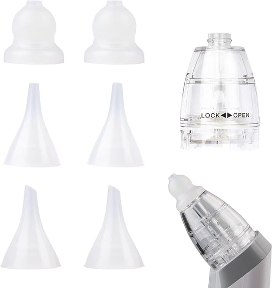 VANEST Nasal Aspirator Replacement Parts Compatible with GROWNSY, Watolt, LittleTora, HEYVALUE, Cocobela, HailiCare, KIDIRA, TEQIN, X-Bosak Electric Nose Sucker, Suction Chamber & 6pcs Silicone Tips