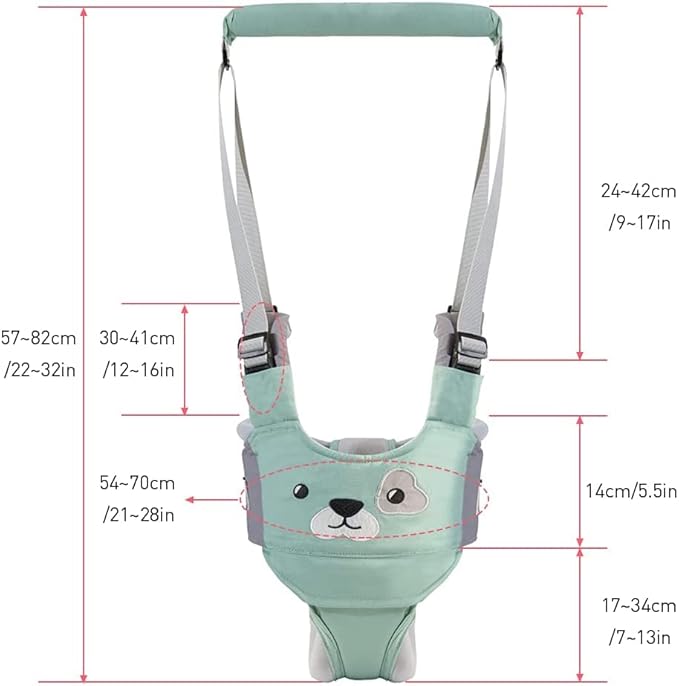 Baby Walking Helper - Adjustable Assistant for Infant Learning With Detachable Harness - for 6-36 Months (A)