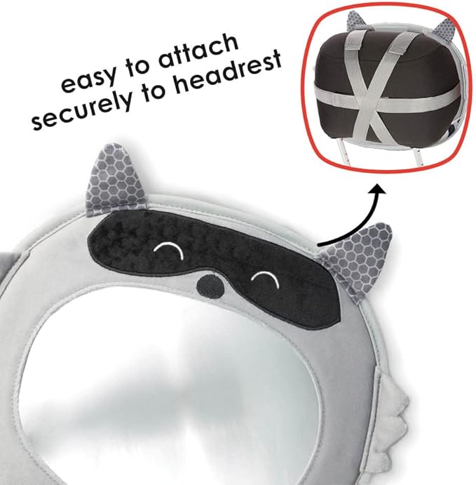 Diono Easy View Racoon Character Baby Car Mirror, Safety Car Seat Mirror for Rear Facing Infant, Fully Adjustable, Wide Crystal Clear View, Shatterproof, Crash Tested (Pack of 2)