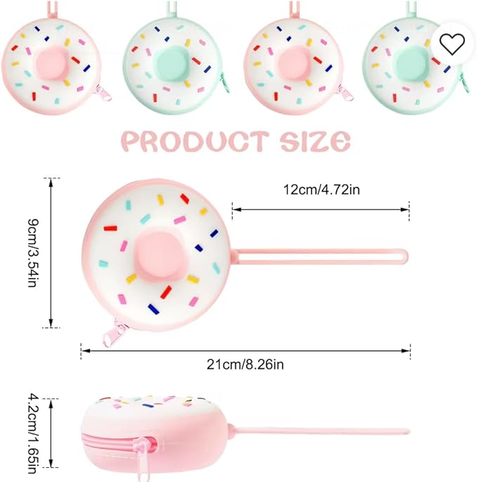 Baby Pacifier Holder Case – BPA-Free Silicone Donut Design | Travel Pacifier Case for Diaper Bag Essentials