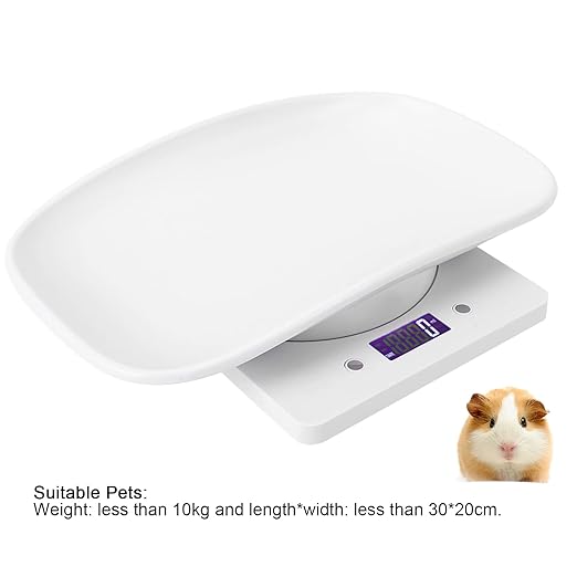 Digital Pet Scale, 10kg/1g Portable LED Scale Digital Weight Scale High Accuracy Weighing Pet Scale Kitchen Scale, Digital Baby Pet Scale for Puppy, Kitty, Food