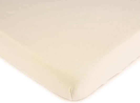SheetWorld Baby Fitted Changing Pad Cover Sheet 16 x 33 inches, 100% Cotton Jersey Hypoallergenic Sheet, Unisex Boy Girl, Organic Ivory, Made in USA