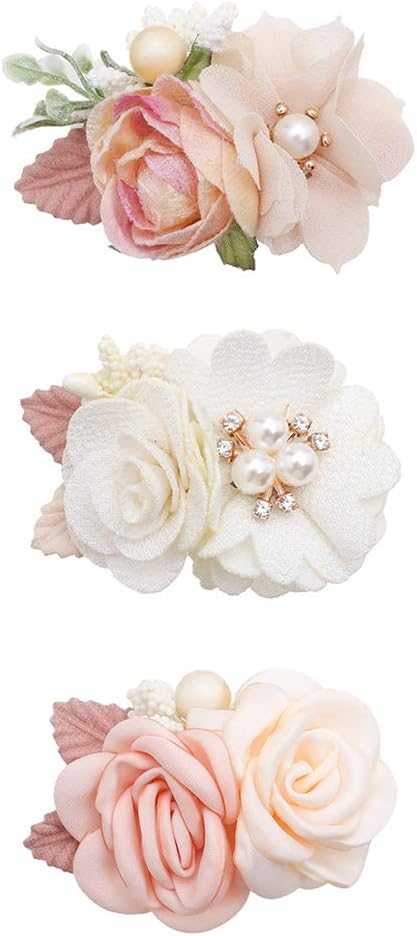 Flower Hair Clip for Baby Girl, Lightweight Hair Bow with Boutique Fully Lined Alligator Clip for Toddler Teens Gifts