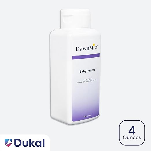 Dukal BP35 Dawn Mist Baby Powder, Cornstarch, 4 oz., Pack of 48