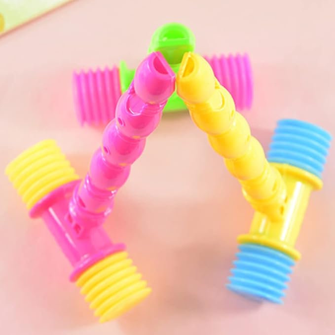 Toyvian 12 Pack Toddler Hammer Toys Soft Plastic Squeaky Sound Hammer Toy for Kids Ages 1-4 Party Favors and Outdoor Play
