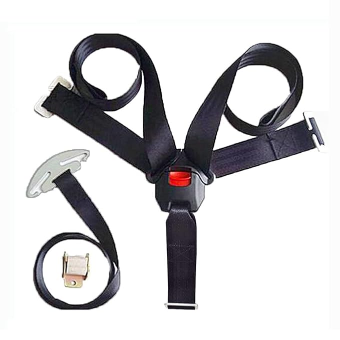 Baby Highchair Stroller Pushchair 5pt 5 Point Harness with Locking Buckle Adjustable Straps, Belt Width 38mm/1.5in, Shoulder Belt Length 44.8in