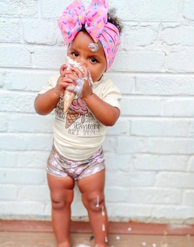 Baby Headbands for Girls Hair Bows Turban Knotted Donut Headwraps for Newborn Infant Toddlers Kids (PR10-8PCS)