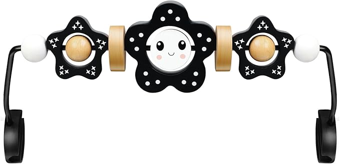 Baby Bouncer Toy Bar, Compatible with Baby Bjorn Bouncer, Wooden Baby Bouncer Toy Bar Attachment, Child-Friendly Materials, Rotatable Baby Sensory Toy for Babies