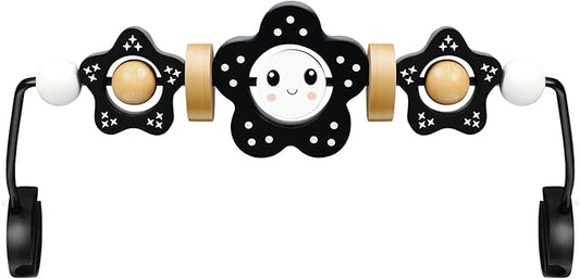 Baby Bouncer Toy Bar, Compatible with Baby Bjorn Bouncer, Wooden Baby Bouncer Toy Bar Attachment, Child-Friendly Materials, Rotatable Baby Sensory Toy for Babies