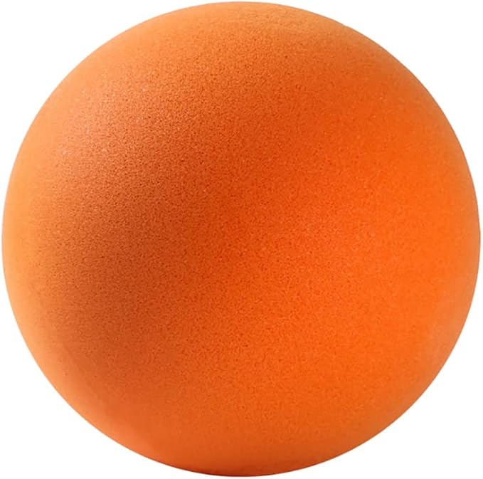 Surakey 10 inch Elastic Ball Mute Silent Bouncy Ball Dodge Game Clapping Ball with Mesh Bag Children Low Noise Basketball Training Parent Child Interaction Outdoor Sports - Orange 25CM