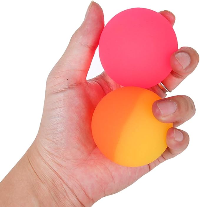 PROLOSO 2.3" Bouncy Balls Glow in The Dark High Bouncing Rubber Ball Bright Pet Toys Pack of 6