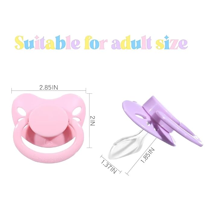 Landofgenie Adult Size Large Shield Pacifiers Butterfly Shaped Cutie Pacifier Purple