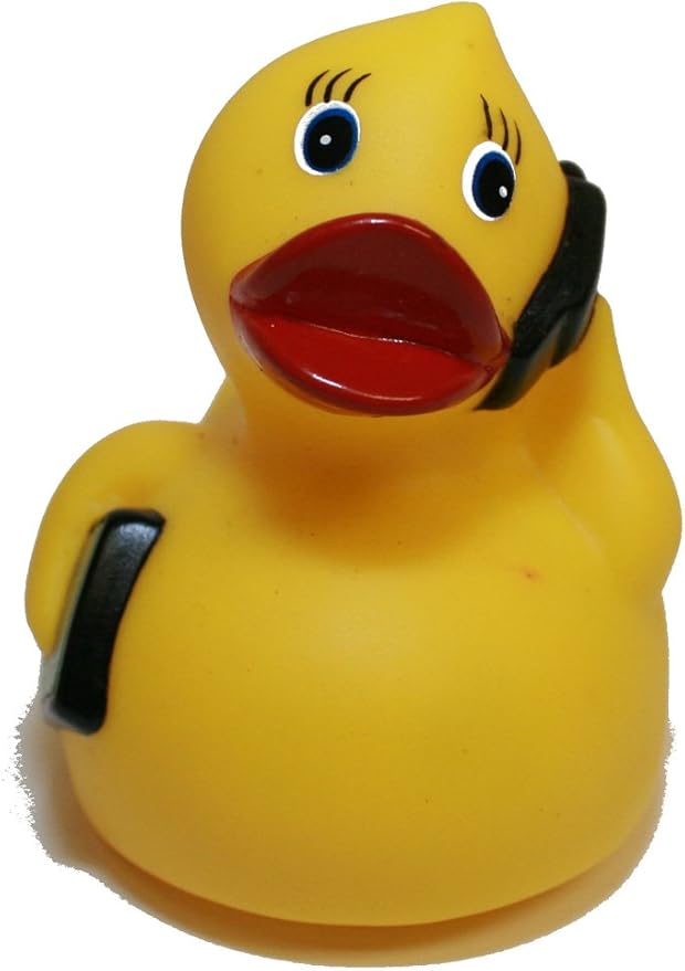 Rubber Ducks Family on the Go Telephone Duck, Brand Toy Bathtub Rubber Ducks that Float Upright, Rubber Ducky Birthday on the Go Life Style Gift, All Dept. Goal Getters