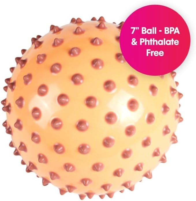 Edushape The Original Sensory Ball for Baby - 7" Baby Ball that Helps Enhance Gross Motor Skills for Kids Aged 6 Months & Up - Vibrant, Colorful and Unique Toddler Ball