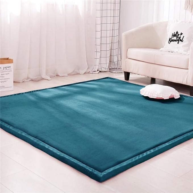 Coral Velvet MatArea Rugs,Yoga Mat Exercise Pads,children'sLarge Foldable Play Mat, Extra Soft Activity Floor Mat Playroom Bedroom-G-200 * 260cm