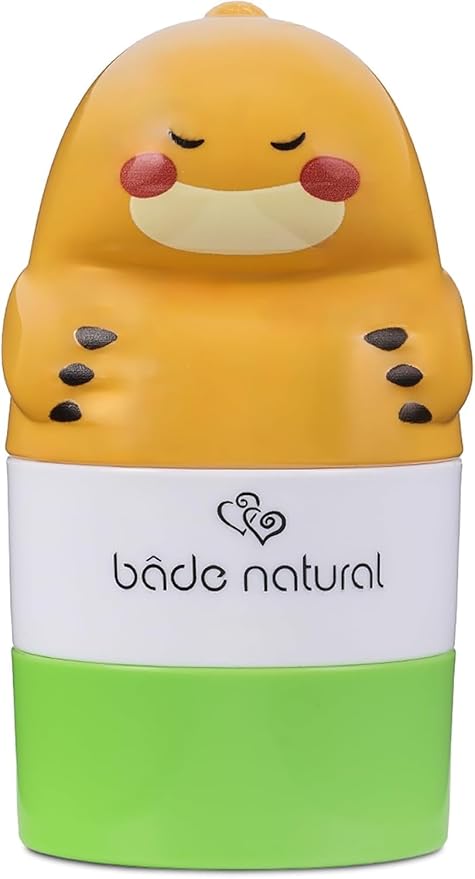 Bade Natural Refillable Dinosaur-Shaped Sunscreen Applicator for Kids – 3.7 fl oz - Roll-On Bottle – Empty, Reusable Dispenser for SPF Lotion – Soft Applicator Tip, Travel-Friendly