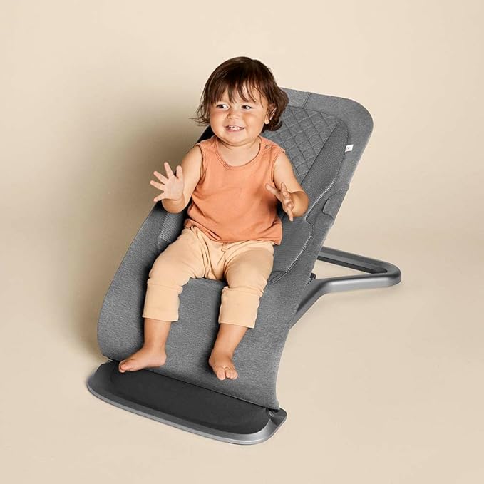 Ergobaby Evolve 3-in-1 Bouncer, Adjustable Multi Position Baby Bouncer Seat, Fits Newborn to Toddler, Charcoal