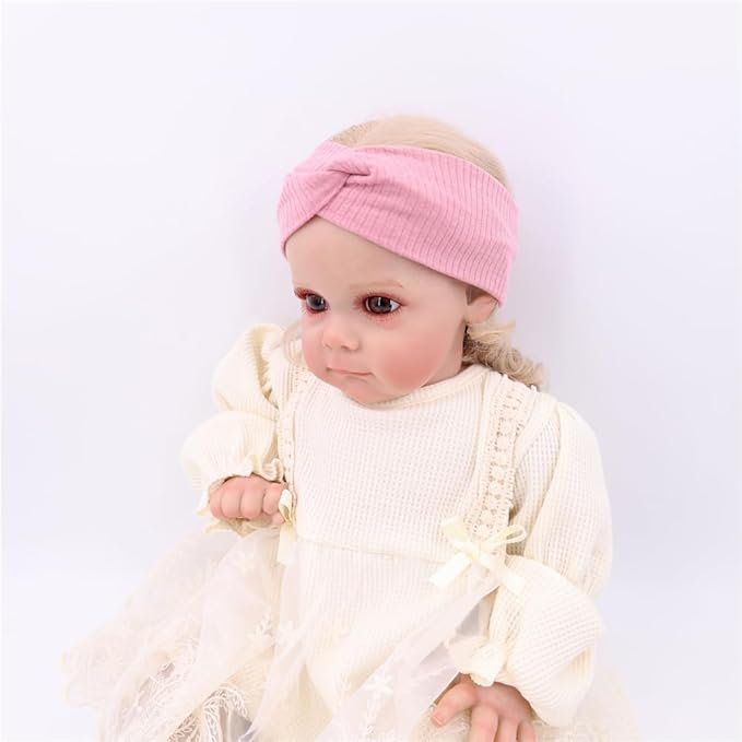 16 PCS Soft Knot Headbands with Hair Bows Elastic Hairbands Head Wrap For Newborn Baby Girls Infant Toddlers Kids Accessories (Cross Headband 16 pcs)