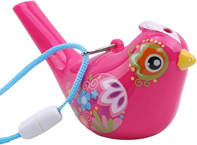 1Pcs Coloured Drawing Water Bird Whistle Bathtime Musical Toy for Kids Early Learning Educational Children Gift Toy Musical Instrument
