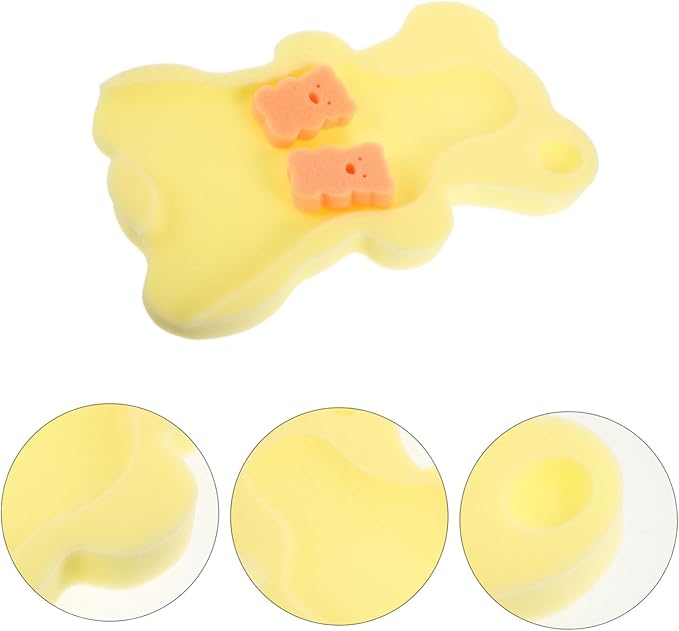 Totority Baby Bath Mat 19.29In Soft Non-Slip Sponge Cushion for Tub and Sink Newborn Bath Seat Breathable Machine Washable Infant Pad for Comfortable Bathing and Diaper Changing