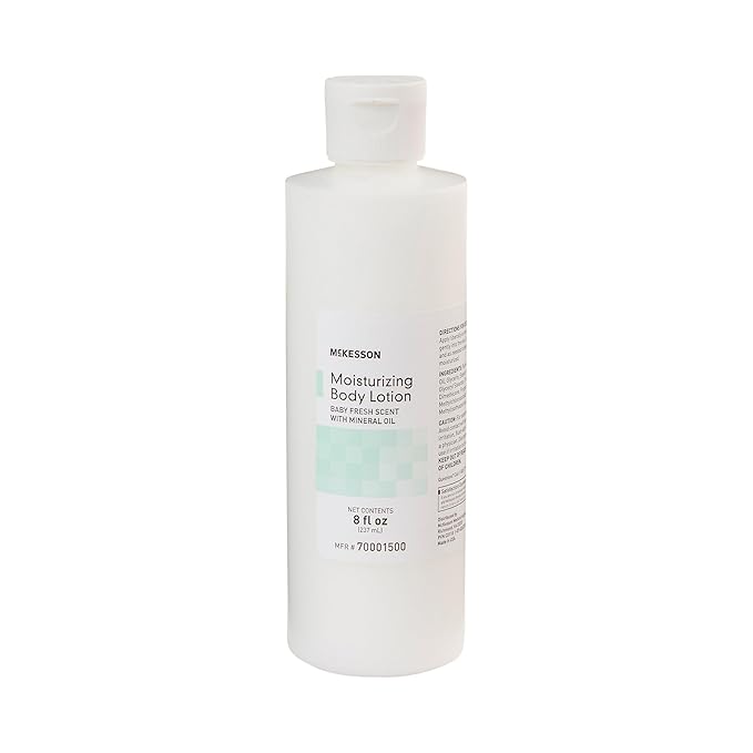 McKesson Moisturizing Body, Hand and Body Moisturizer, Baby Fresh Scent with Mineral Oil, 8 oz, 36 Count