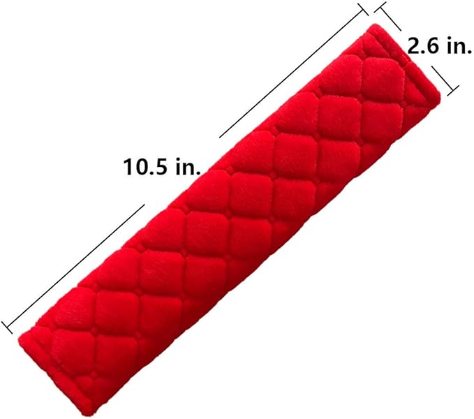 MIRKOO Car Seat Belt Cover Pad, 2-Pack Soft Car Safety Seat Belt Strap Shoulder Pad for Adults and Children, Suitable for Car Seat Belt, Backpack, Shoulder Bag, Laptop Computer Bag