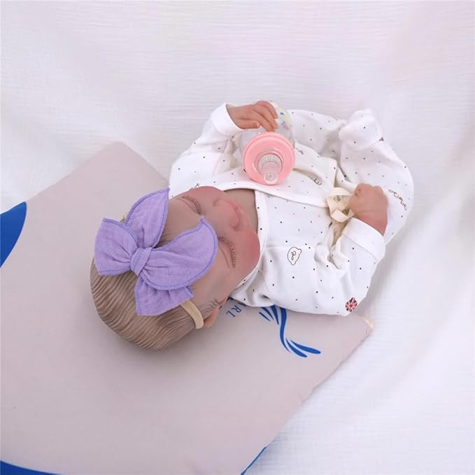 Sugarmelon Original Cotton Gauze Headband for Newborn Toddler Infant Baby Girl Kids Muslin Cotton Hair Bow Headbands Turban Elastic Hair Bands (2 pcs Orchid)
