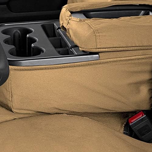 Covercraft Custom-Fit Rear-Second Seat Bench SeatSaver Seat Covers - Polycotton Fabric, Tan