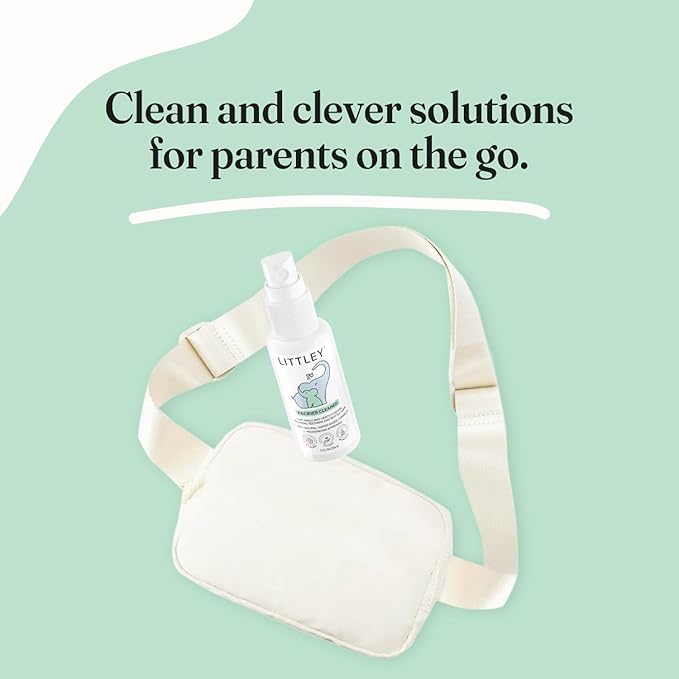 Littley Pacifier & Teether Cleaner | Alcohol‑Free HOCl Spray for Baby Pacifiers, Teethers, Bottles & High‑Touch Toys | Fragrance‑Free | Portable Travel Size | 2 oz