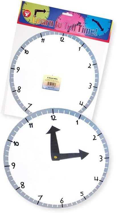 Hygloss Products Learn-to-Tell-Time Paper Clock Kit
