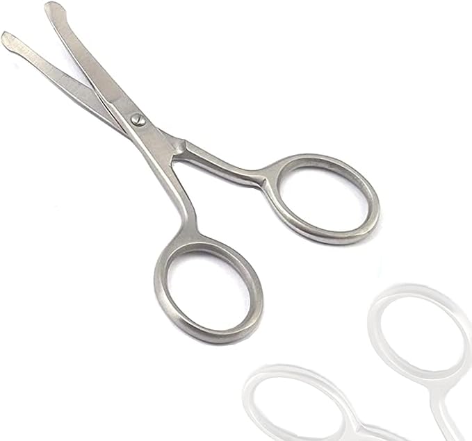 Baby Nail Scissors With Rounded Probe Tip Curved - Stainless Steel for Educational Use