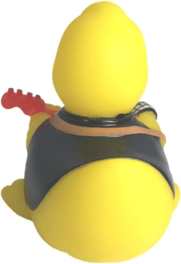 3" Rubber Duck [Sealed Hole, Floats Upright] - Baby Safe Bathtub Bathing Toy - Rock N' Roll Rubber Duck 2