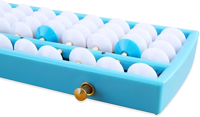 Larcele Bead Arithmetic Counting Abacus with Reset Button,13 Column SP-02 (Blue 2)