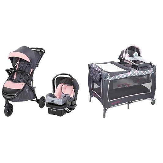 Baby Trend Tango 3 All-Terrain Stroller Travel System with EZ-Lift 35 Plus Infant Car Seat and Lil' Snooze Deluxe II Nursery Center