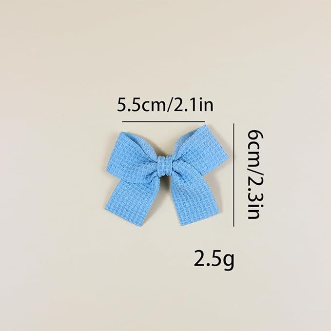 20PCS Baby Girl Dog Gift Wrap Hair Bow Clips Barrettes Colorful Waffle Textured Bow Hair Clips for Girls, Cute Butterfly Accessories Alligator Clip for Little Girls Toddler Kids Teens