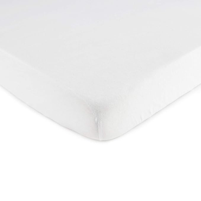 SheetWorld Baby Fitted Pack N Play Sheet Fits Graco 27 x 39 inches, 100% Cotton Jersey Soft, Durable & Hypoallergenic Sheet, Unisex Boy Girl, Solid White, Made in USA