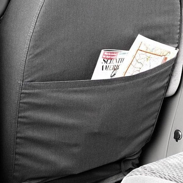 Covercraft Custom-Fit Rear-Second Seat Bench SeatSaver Seat Covers - Polycotton Fabric, Grey